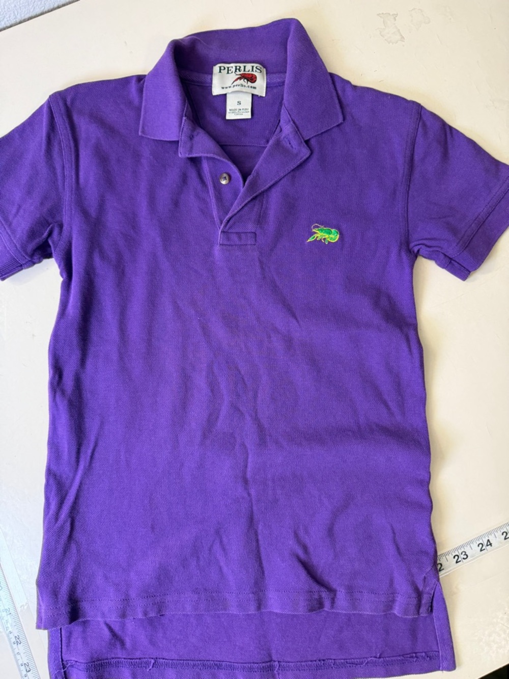 Perlis Kids Purple Polo Shirt with Embroidered Logo